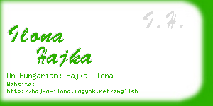 ilona hajka business card